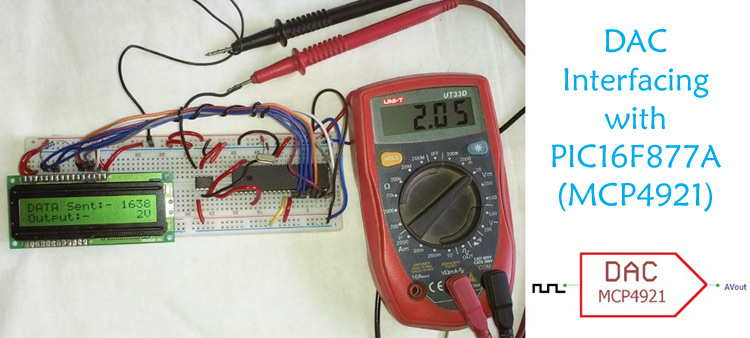 DAC MCP4921 Interfacing with PIC Microcontroller PIC16F877A