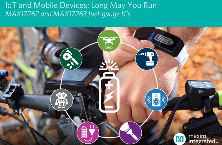 Battery Fuel-Gauge ICs Deliver Lowest Operating Current to Maximize Run-Time for Mobile and Portable Devices