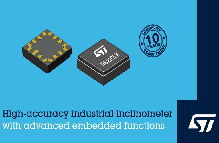 IIS2ICLX Digital Inclinometer from STMicroelectronics