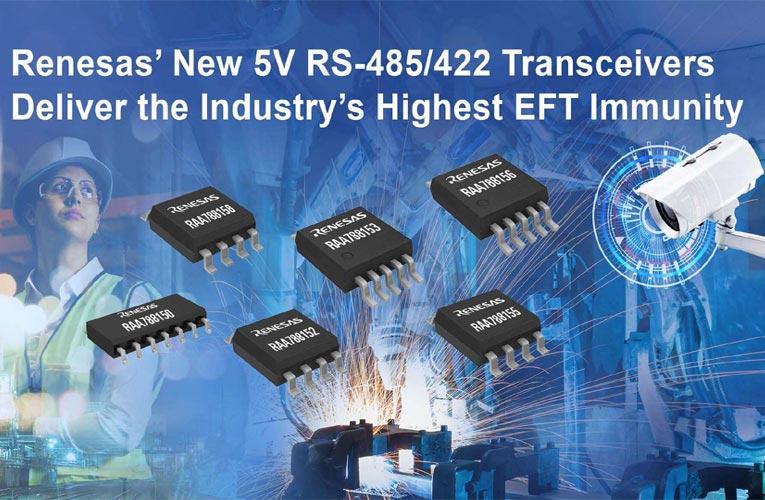 RAA78815x Series of 5V differential RS-485/422 Transceivers from Renesas Electronics