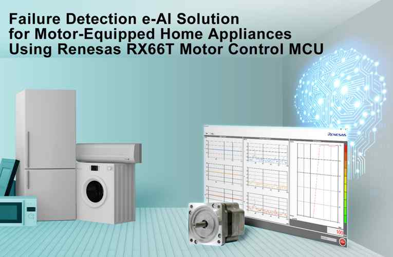 Renesas RX66T 32-bit Microcontroller gets Failure Detection e-AI Solution for Motor Equipped Home Appliances