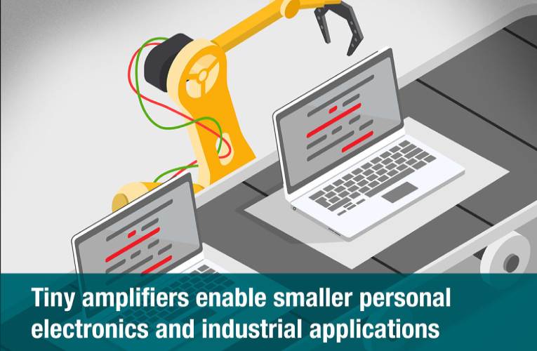 New Tiny amplifiers minimize footprint and maximize performance in space-constrained designs