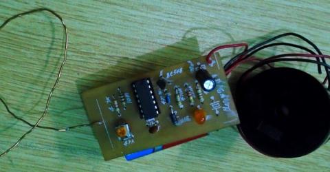 Broken Wire Detector Circuit using IC CD4069