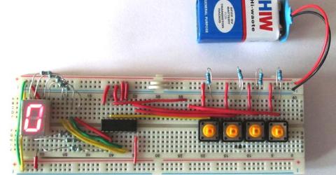 Driving a 7-Segment Display using a BCD to 7 Segment Driver IC 4511