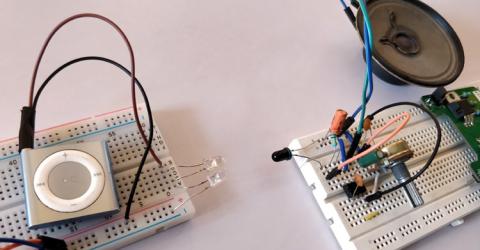 IR based Audio Transmitter and Receiver Circuit