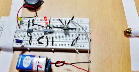 Laser Security Alarm Circuit using IC 555 and LM358