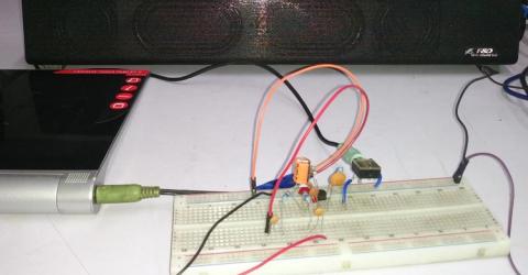 Single Transistor Audio Mixer Circuit