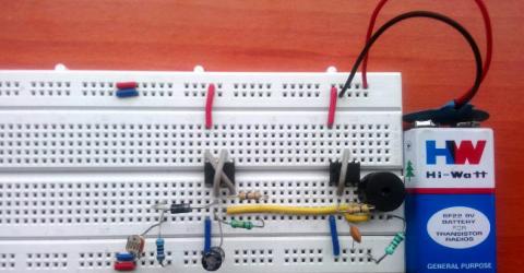 Fridge Door Alarm Circuit using 555 and LDR