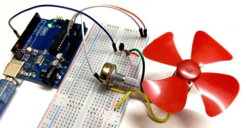 DC Motor Speed Control using Arduino and Potentiometer