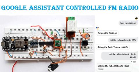 Voice Controlled FM Radio using Arduino and Google Assistant