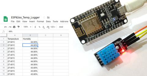 Log Temperature Sensor Data to Google Sheet using NodeMCU ESP8266