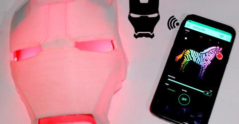 Wireless Iron Man Faceplate Wall Light