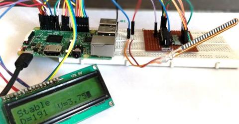 Interfacing Flex Sensor with Raspberry Pi using ADC0804