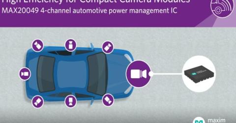 Compact 4-Channel Automotive Power Management IC for Vehicle Camera Modules