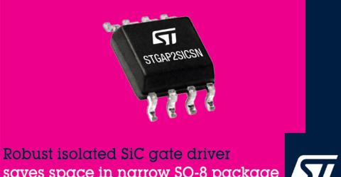 STMicroelectronics’ STGAP2SiCSN Single-Channel Gate Driver