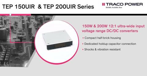 TEP 150UIR and TEP 200UIR DC/DC Converters