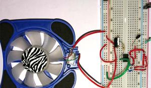 Temperature controlled DC fan using Thermistor