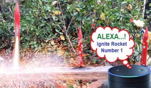 Alexa based Voice Controlled Rocket Launcher 